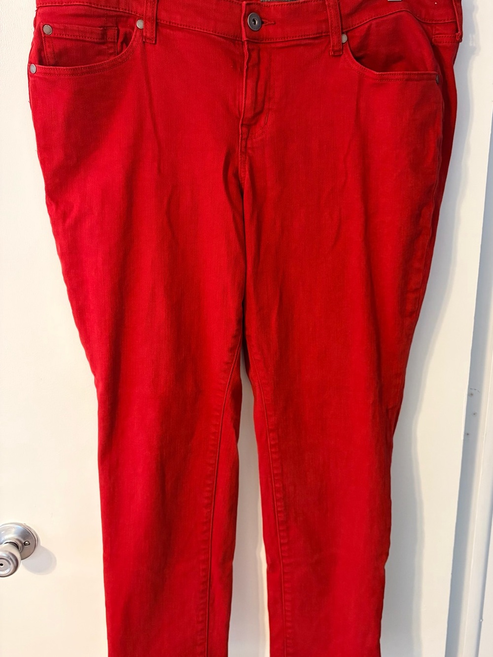 Torrid Boyfriend Straight Vintage Stretch Jeans Size 18R Red